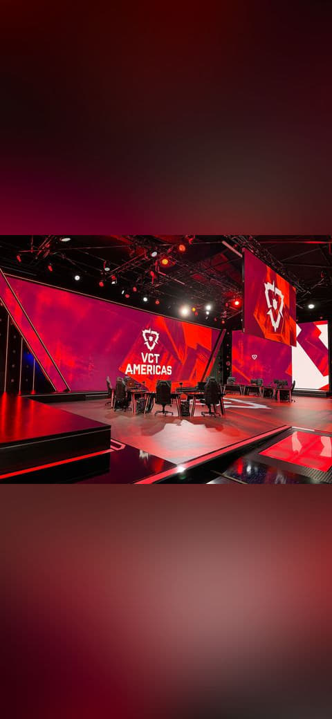 Riot Games Arena VCT Americas February 2024 wallpaper in near-black and near-black tones, Full HD, 4:3 format for phone