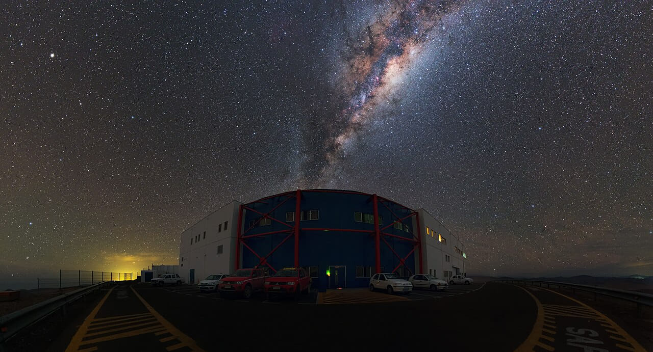 Rise of the Milky Way wallpaper in charcoal and near-black tones, Full HD, 16:9 format for phone