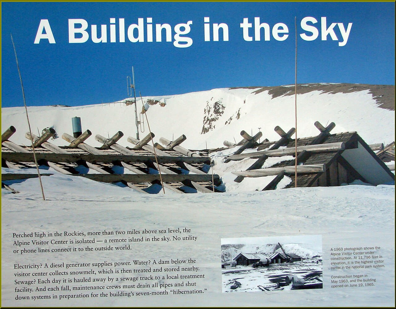 Rocky Mount N.P., Alpine Visitor Center 4 wallpaper in sand and sage green tones, Full HD, 4:3 format for desktop