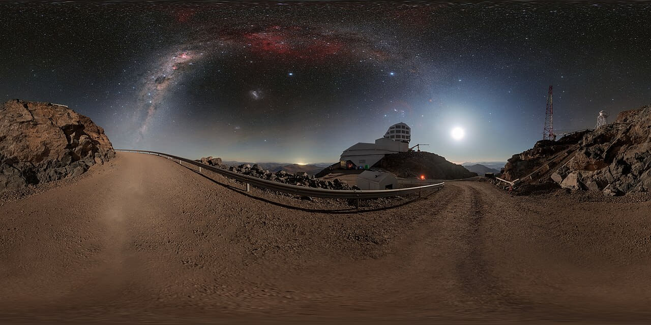 Rubin, the Moon, and the Milky Way 2 wallpaper in near-black and charcoal tones, Full HD, 16:9 format for phone