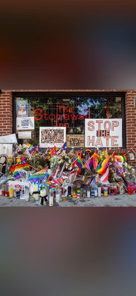 Stonewall Inn with Orlando nightclub shooting 2016 wallpaper in near-black and slate tones, Full HD, 4:3 format for desktop