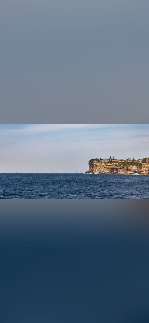 Sydney , Watsons Bay wallpaper in sand and steel blue tones, Full HD, 16:9 format for phone
