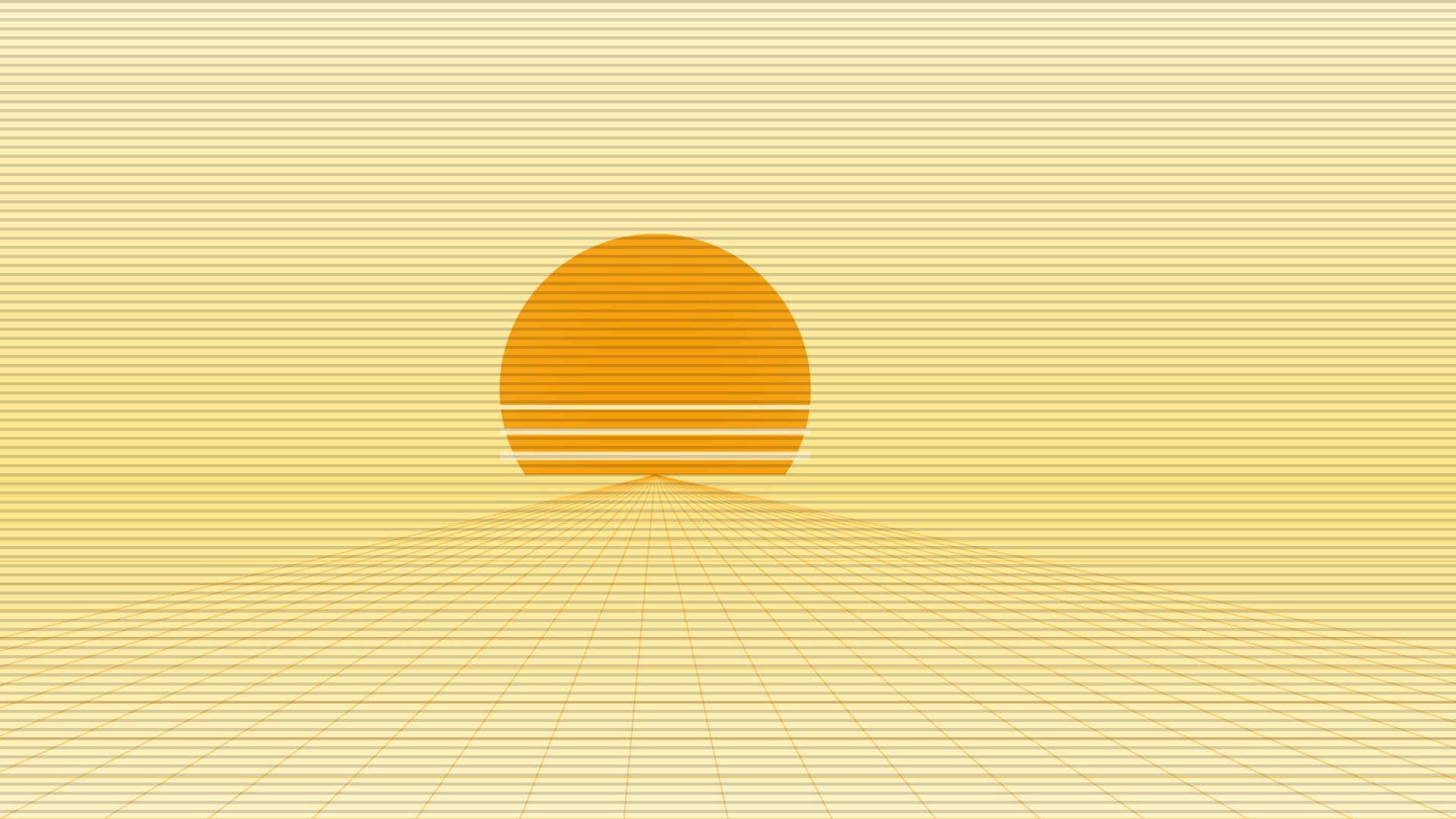 Synthwave horizon 3 wallpaper in cream and blush tones, 4K, 16:9 format for desktop