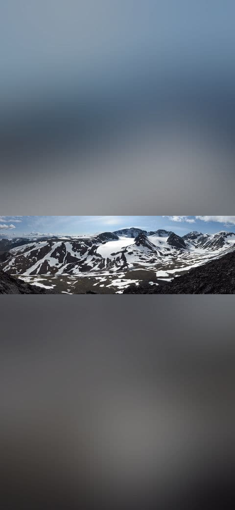 Tarfala valley panorama wallpaper in near-black and charcoal tones, Full HD, 21:9 format for desktop