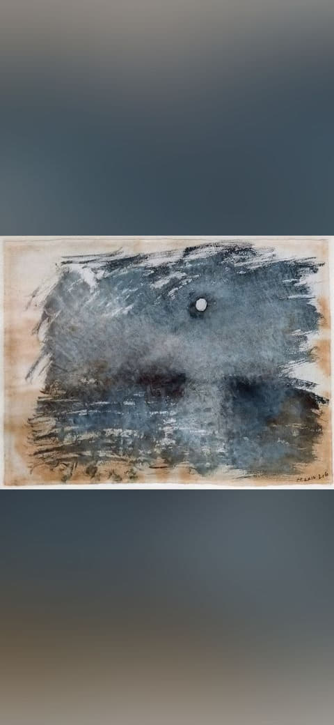 Fondo de pantalla The Full Moon over Water - c.1823-6 - William… en tonos slate y olive, Full HD, formato 4:3 para móvil