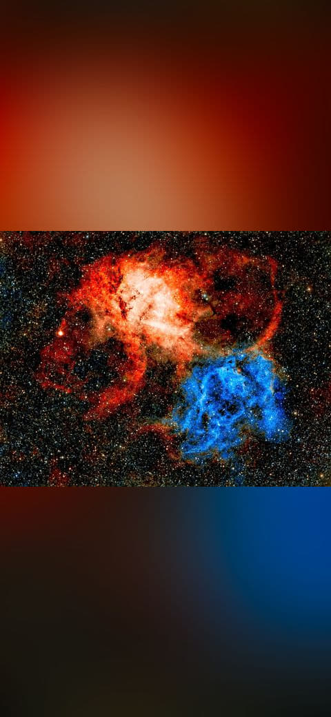 The Lion nebula wallpaper in near-black and near-black tones, Full HD, 4:3 format for desktop