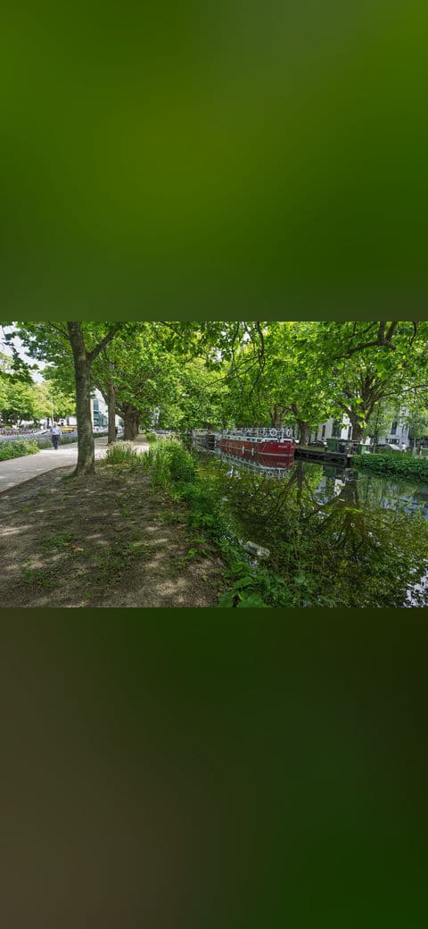THE NORTH BANK OF THE GRAND CANAL AT WILTON PLACE 2 wallpaper in charcoal and deep green tones, Full HD, 4:3 format for phone