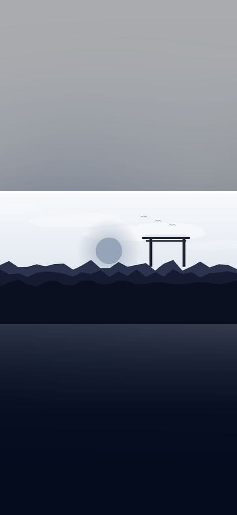 Torii gate at dusk 3 wallpaper in near-black and cream tones, 4K, 16:9 format for phone