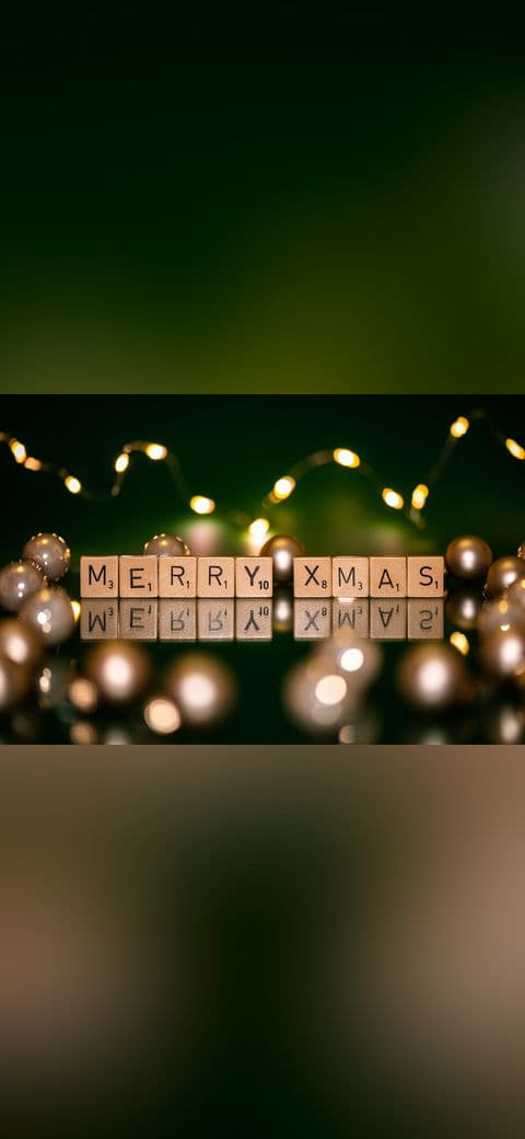 Weihnachten, Schriftzug "MERRY XMAS" wallpaper in near-black and near-black tones, Full HD, 4:3 format for phone