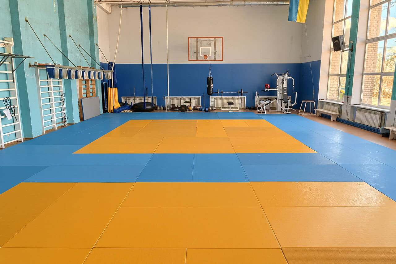 Wrestling gym 12 wallpaper in burnt orange and amber tones, Full HD, 4:3 format for phone