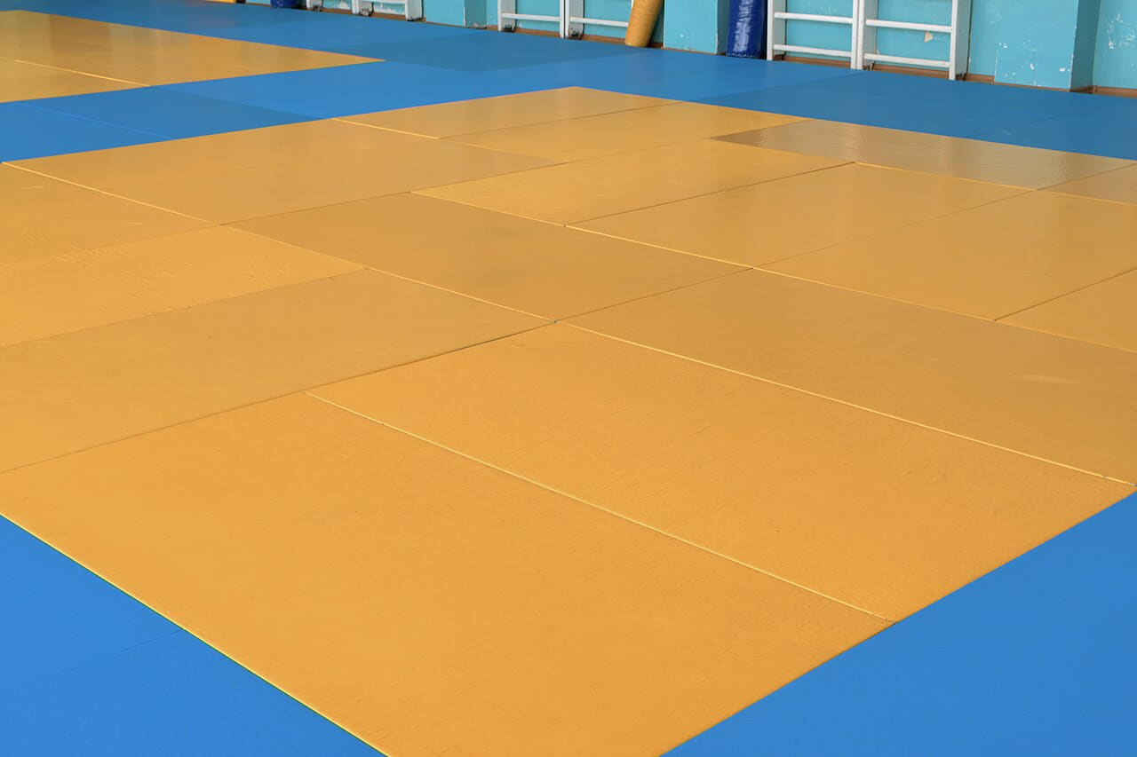 Wrestling gym 5 wallpaper in sand and steel blue tones, Full HD, 4:3 format for phone