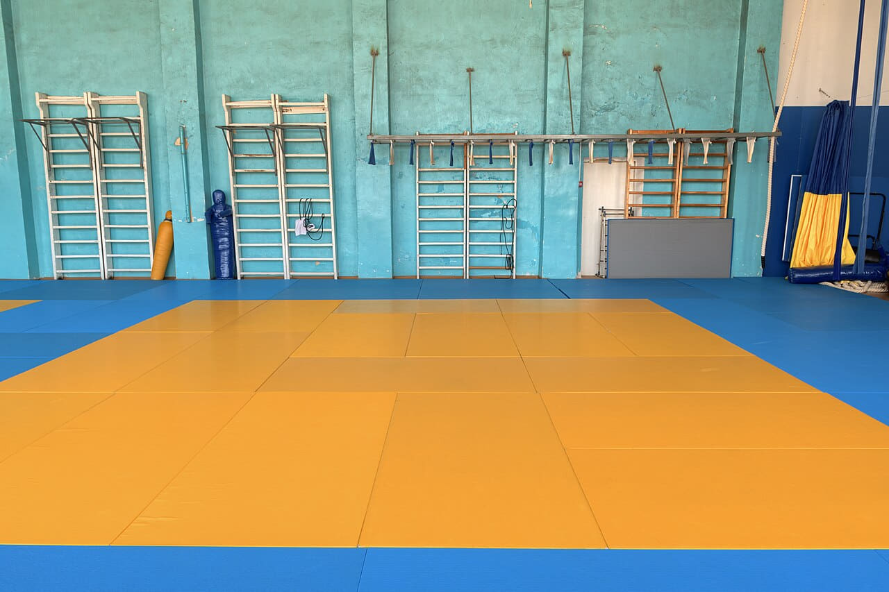 Wrestling gym 7 wallpaper in amber and sand tones, Full HD, 4:3 format for phone
