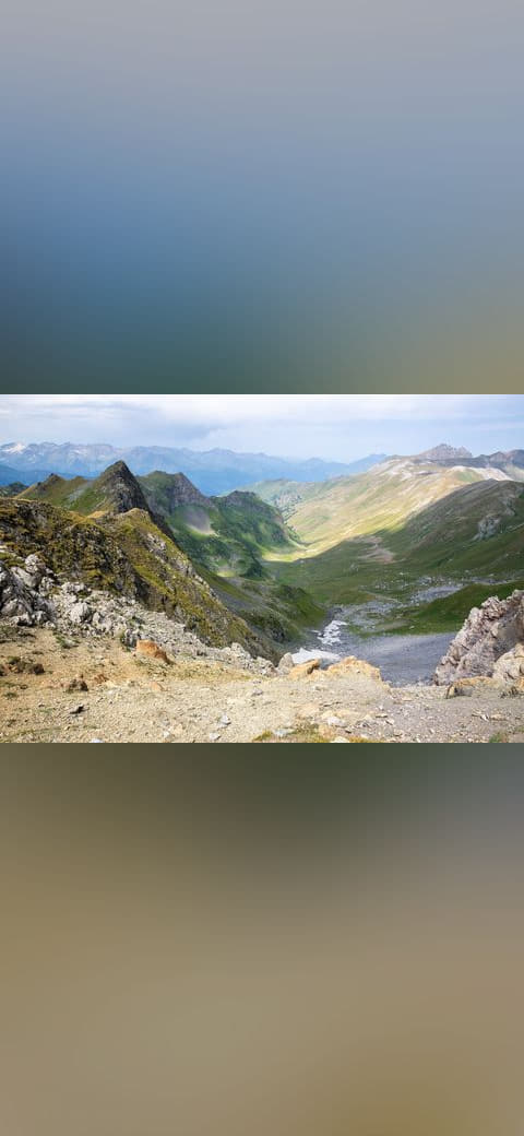 Zagedan Valley, Zagedan Ridge, Caucasus Mountains,… wallpaper in olive and olive tones, Full HD, 4:3 format for desktop
